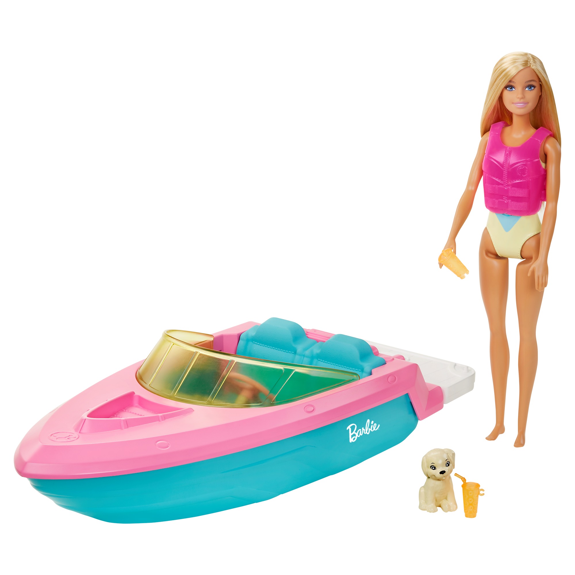 Barbie Fashionistas Le Dressing de Rêve rose et poupée blonde, fourni