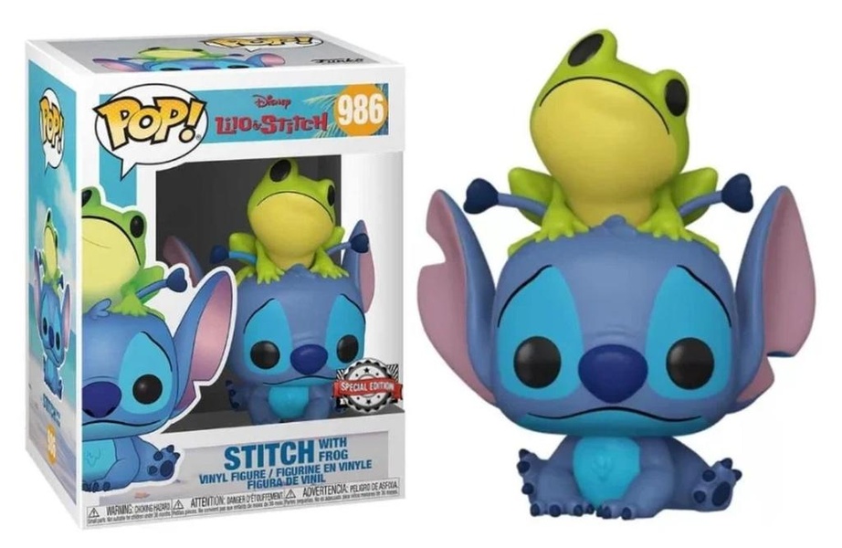 Figurine Pop [Exclusive] Disney Lilo & Stitch : Stitch avec grenouille [986]