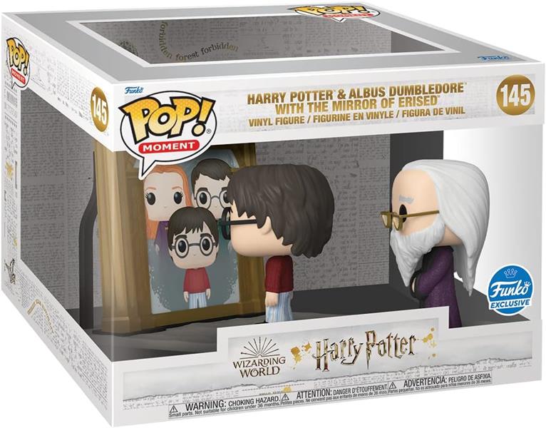 Figurine POP MegaSize Harry Potter - Harry Potter et Albus Dumbledore avec le miroir du Rised
