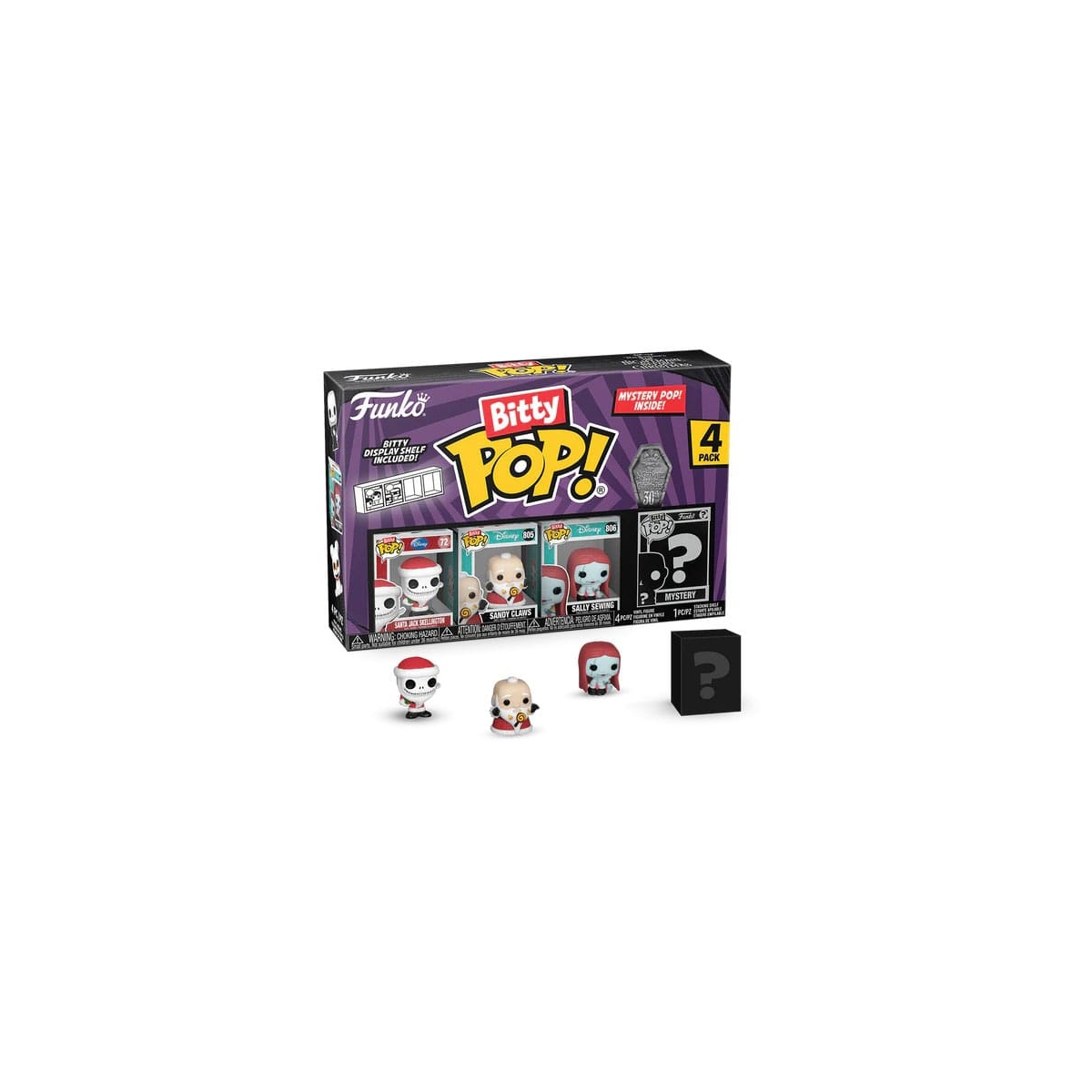 'étrange Noël de Mr. Jack Pack 4 figurines Bitty POP! Santa Jack 2 5 cm
