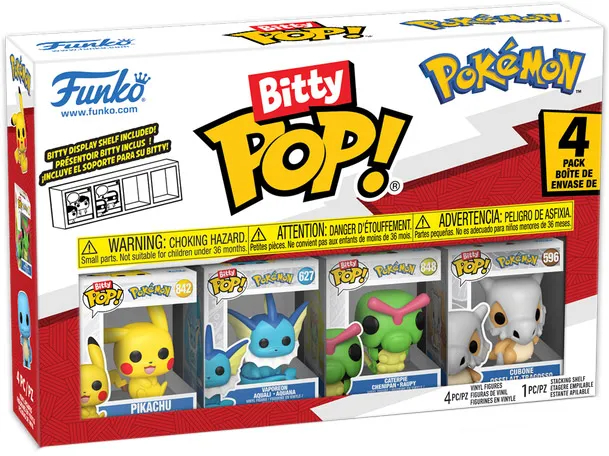 Pack de 4 figurines Funko Bitty Pop Pokémon Pikachu - vue 3