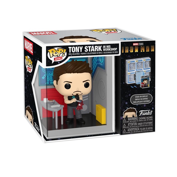 Marvel Figurine POP! Tony Stark dans son atelier Nook 9 cm
