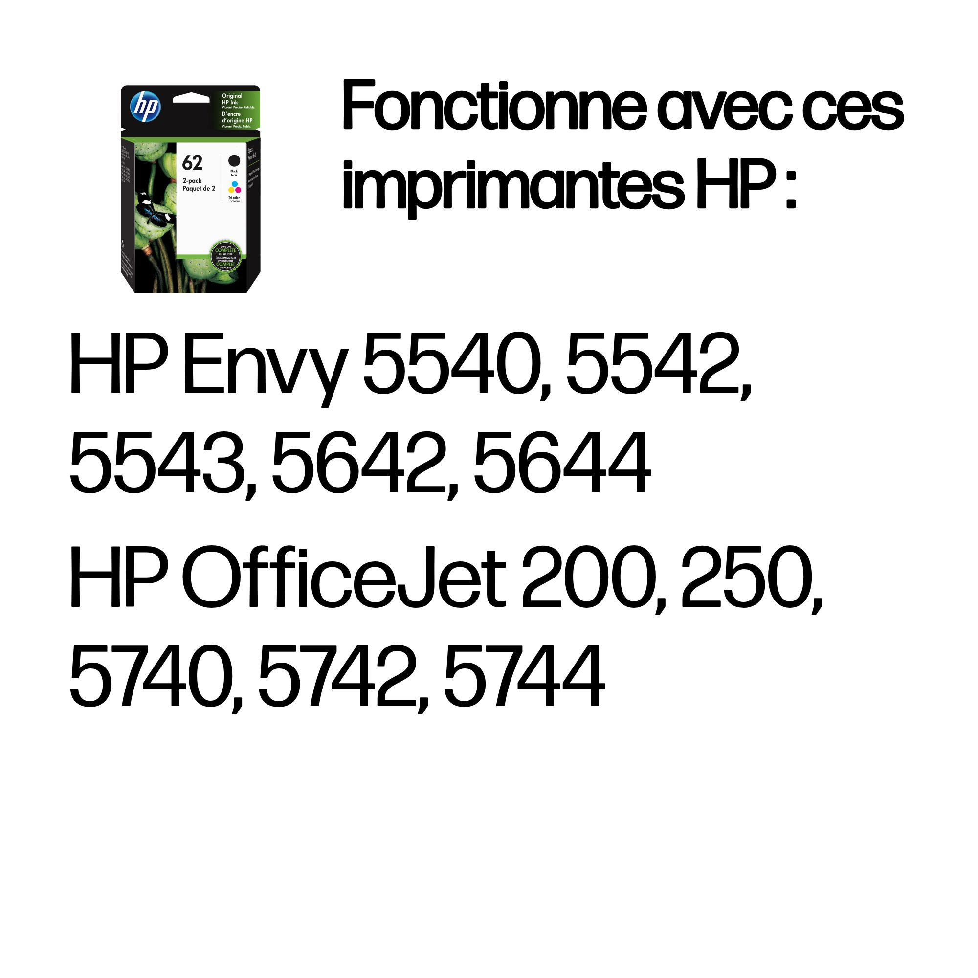 Cartouche d'encre 62 + 3 couleurs - vue 7