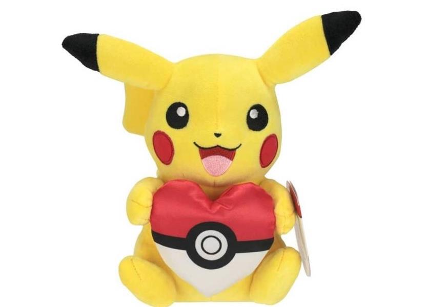 Peluche 20cm Pokemon : Pikachu avec coeur