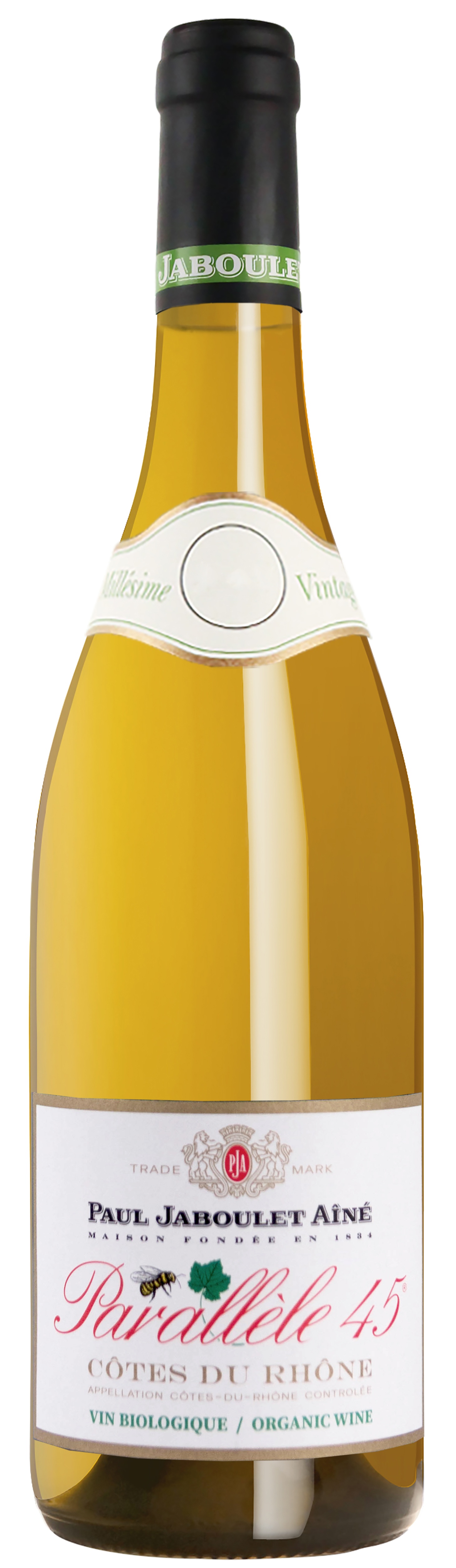 Paul Jaboulet Aîné Parallèle 45 BIO, 2021 - Côtes du Rhône AOP - Blanc Sec - 75 cl