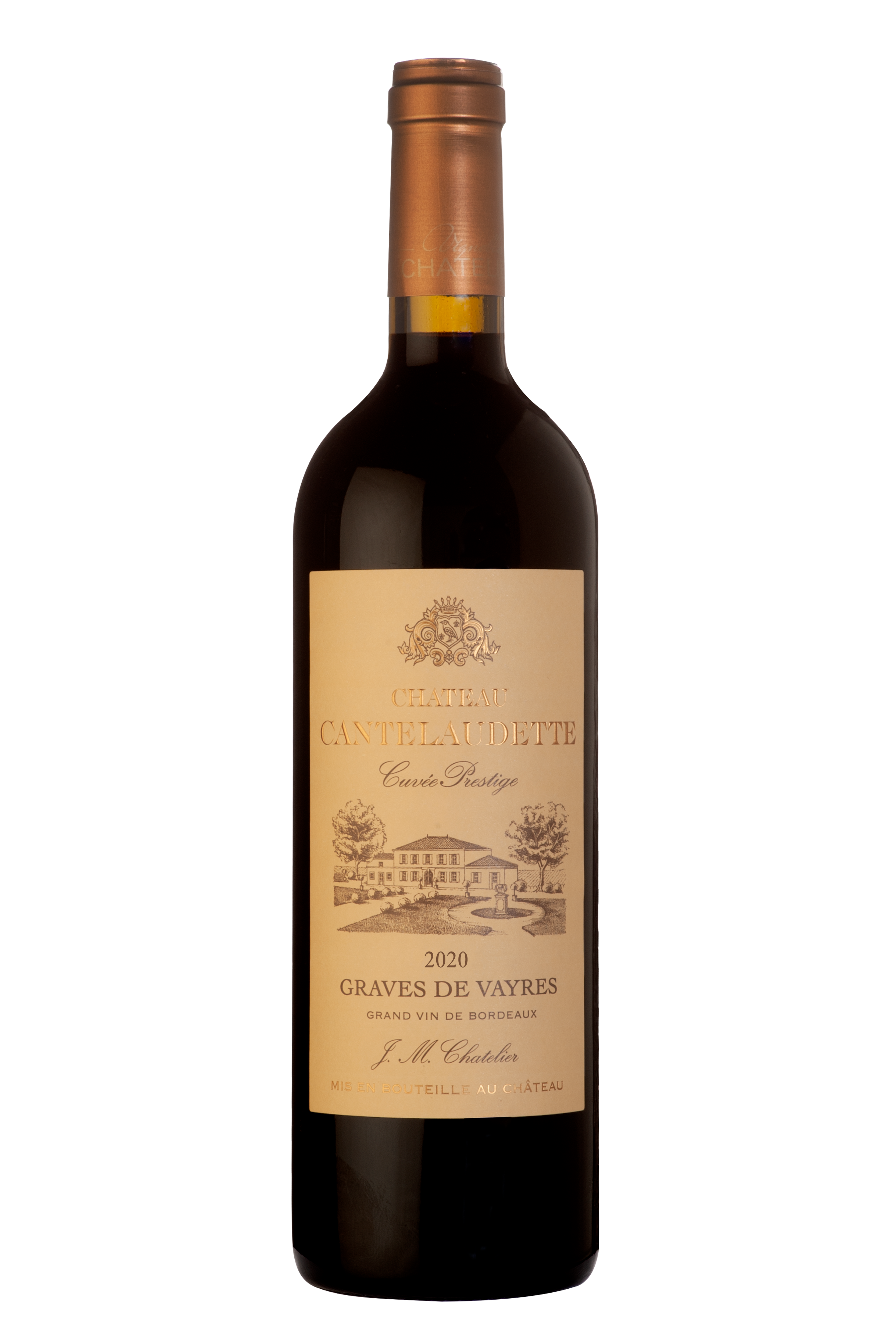 Château Cantelaudette Cuvée Prestige, 2020 - Graves de Vayres AOP - Rouge - 75 cl - étiquette abîmée