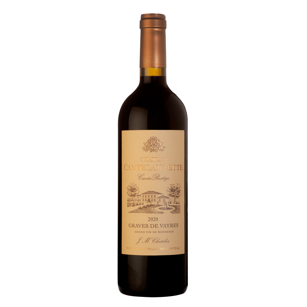 Château Cantelaudette Cuvée Prestige, 2020 - Graves de Vayres AOP - Rouge - 75 cl - étiquette abîmée