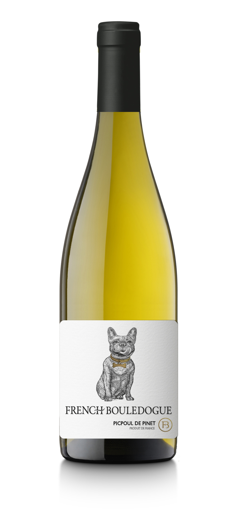 French Bouledogue, 2022 - Picpoul-de-Pinet AOP - Blanc Sec - 75 cl - étiquette abîmée