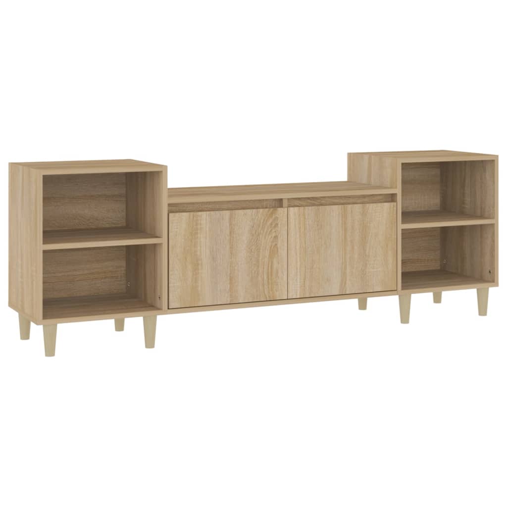 Meuble TV Avec Lumières LED - Chêne Sonoma 180x35x40 Cm, Neuf