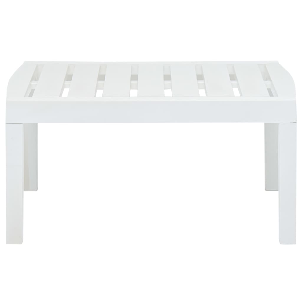vidaXL Table de jardin 89 cm plastique blanc