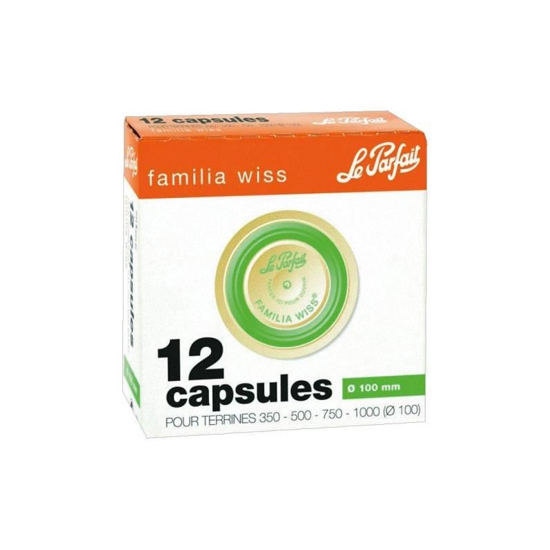 Boite de 12 capsules Le Parfait Familia Wiss Ø 100