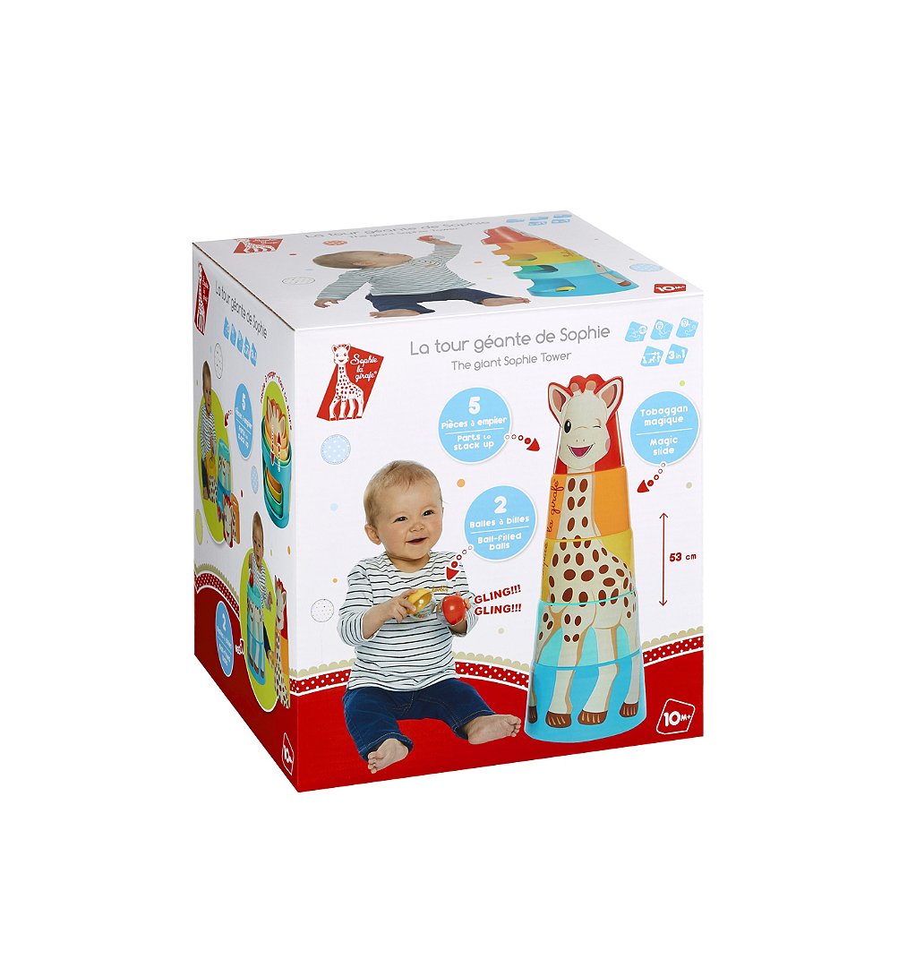 Jeu d'éveil 3 en 1 Sophie la Girafe Tour magique de construction VULLI À partir de Plastique