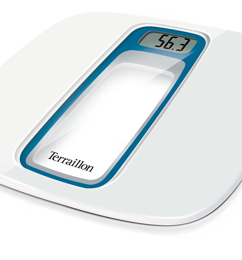 Pèse-personne Terraillon Window Bleu Silver