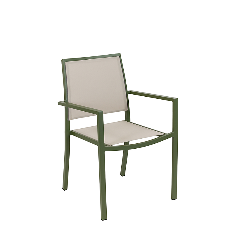 Fauteuil de jardin en aluminium empilable Santorin coloris
