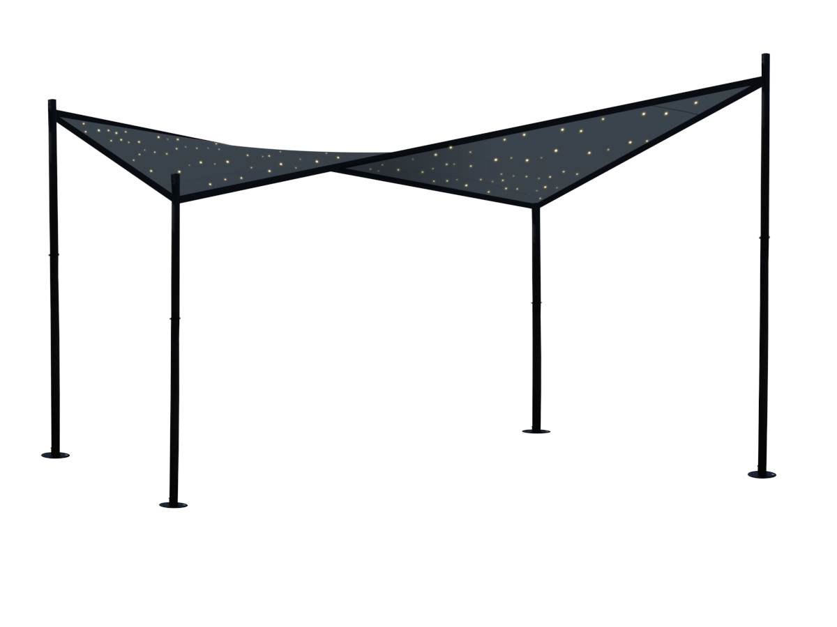 Tonnelle avec toile tendue 200 leds Ciel étoilé Jardiline