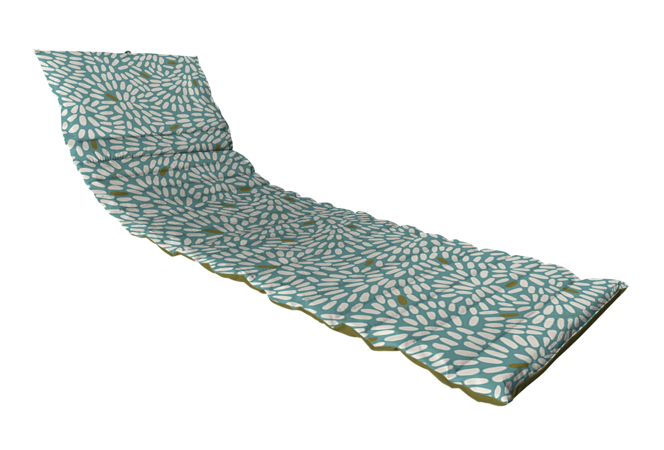 JARDIN PRIVE Coussin Bain De Soleil Flocons FUTURISTE Mastic - 180x56x10cm Déperlant
