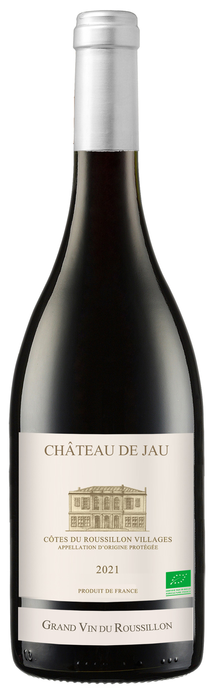 Château de Jau Grand Vin du Roussillon BIO, 2021 - Côtes-du-Roussillon-Villages AOP - Rouge - 75 cl