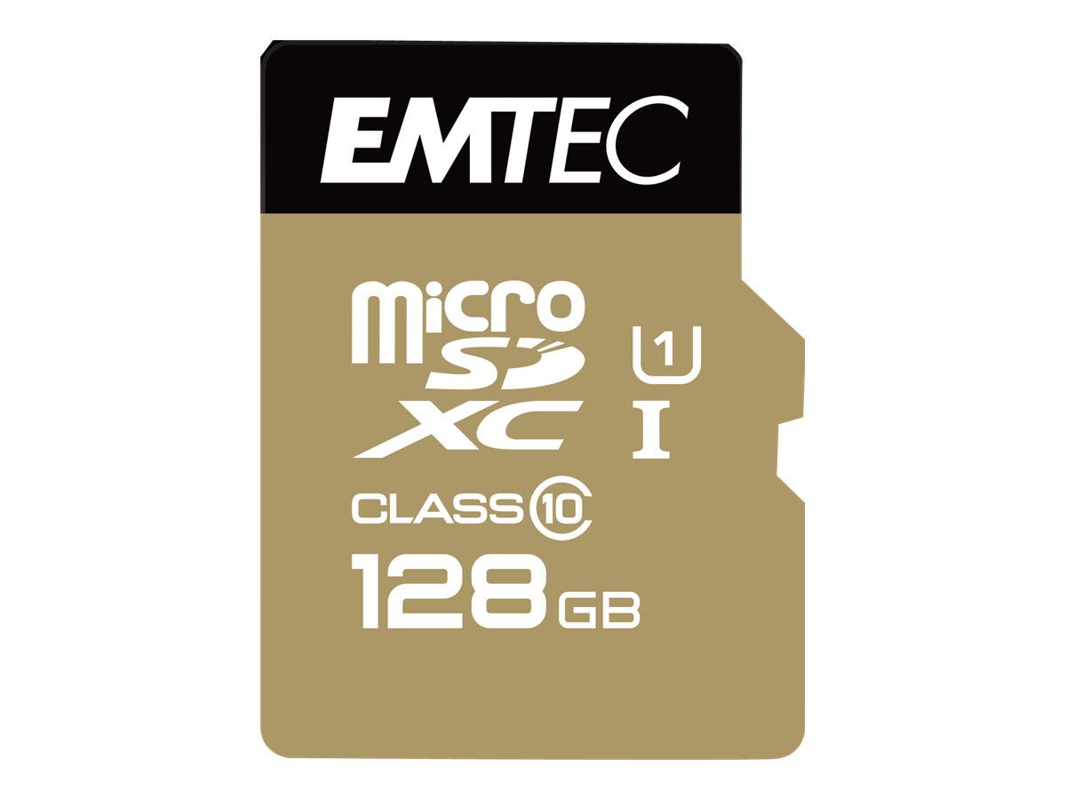 Carte mémoire microsd Emtec 128 go ush-i u1 elitegold