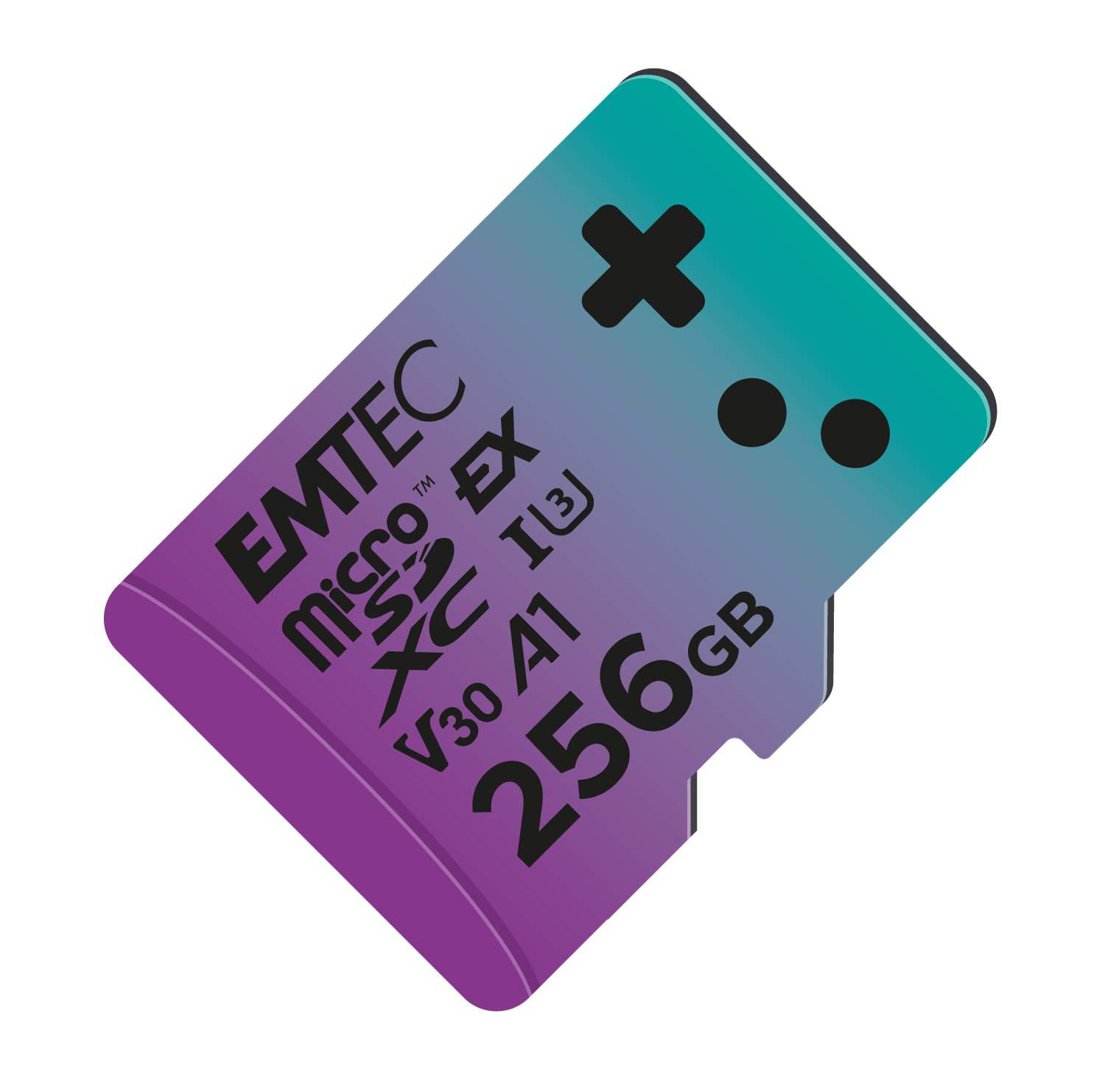 Emtec Carte microSD 256GB UHS-I U3 V30 A1 Express Gaming Nintendo Switch Violet - vue 2