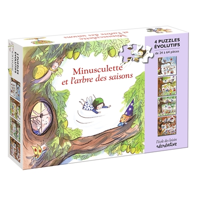 Minusculette et l'arbre des saisons - 4 puzzles évolutifs (Coffret)