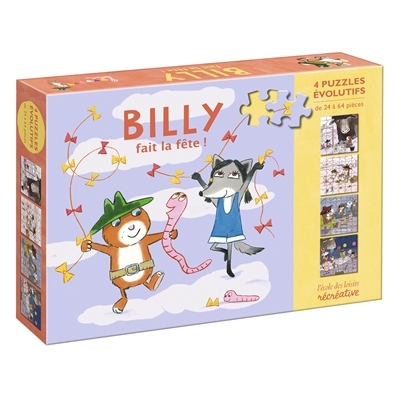 Billy fait la fête - 4 puzzles évolutifs (Coffret)