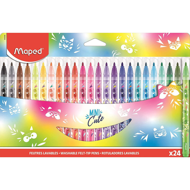 Plein Ciel | FEUTRE COLORIAGE MAPED COLOR'PEPS LONG LIFE POINTE MOYENNE ENCRE ULTRA LAVABLE COLORIS ASSORTIS POCHETTE 12