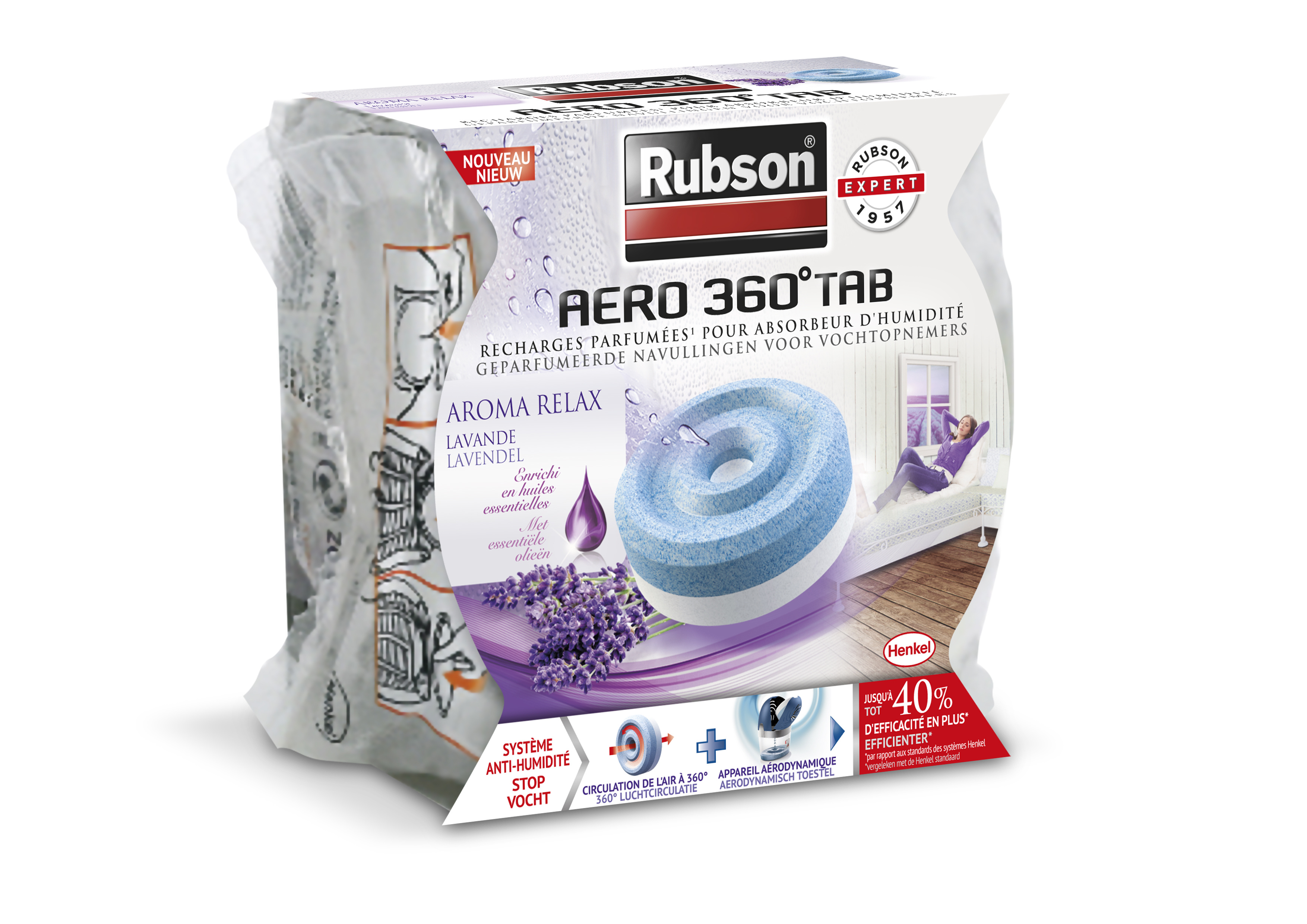 Recharge Neutre Aero 360° Absorbeur D'humidité Rubson Les 2 Recharges - vue 3