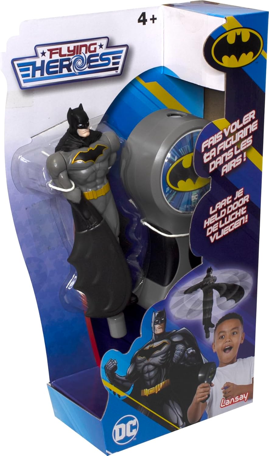Flying Heroes - Batman - Figurine volante et son lanceur - Personnages de Comics - Dès 6 ans - Lansa