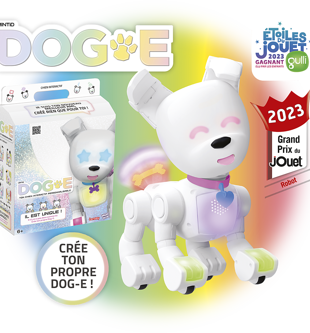 Dog-E - Véritable Chien Robot Interactif - Electronique Junior - Dès 6 ans - Lansay