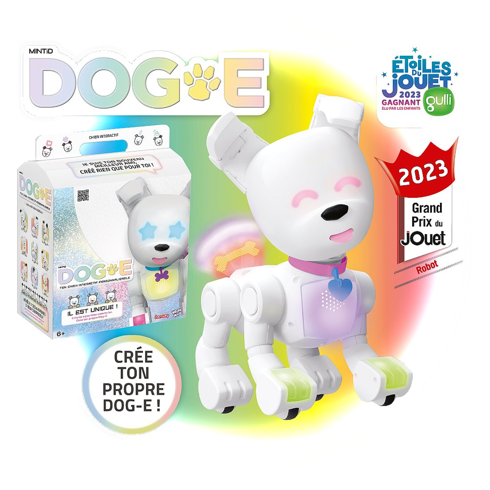 Dog-E - Véritable Chien Robot Interactif - Electronique Junior - Dès 6 ans - Lansay