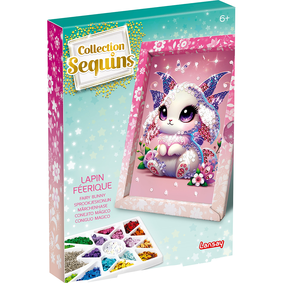 COLLECTION SEQUINS POP ART CHAT - vue 1