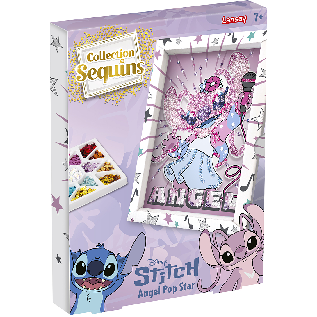 Jeu créatif LANSAY COLLECTION SEQUINS STITCH ANGEL POP STAR Cadre en bois et illustration Dès - vue 7
