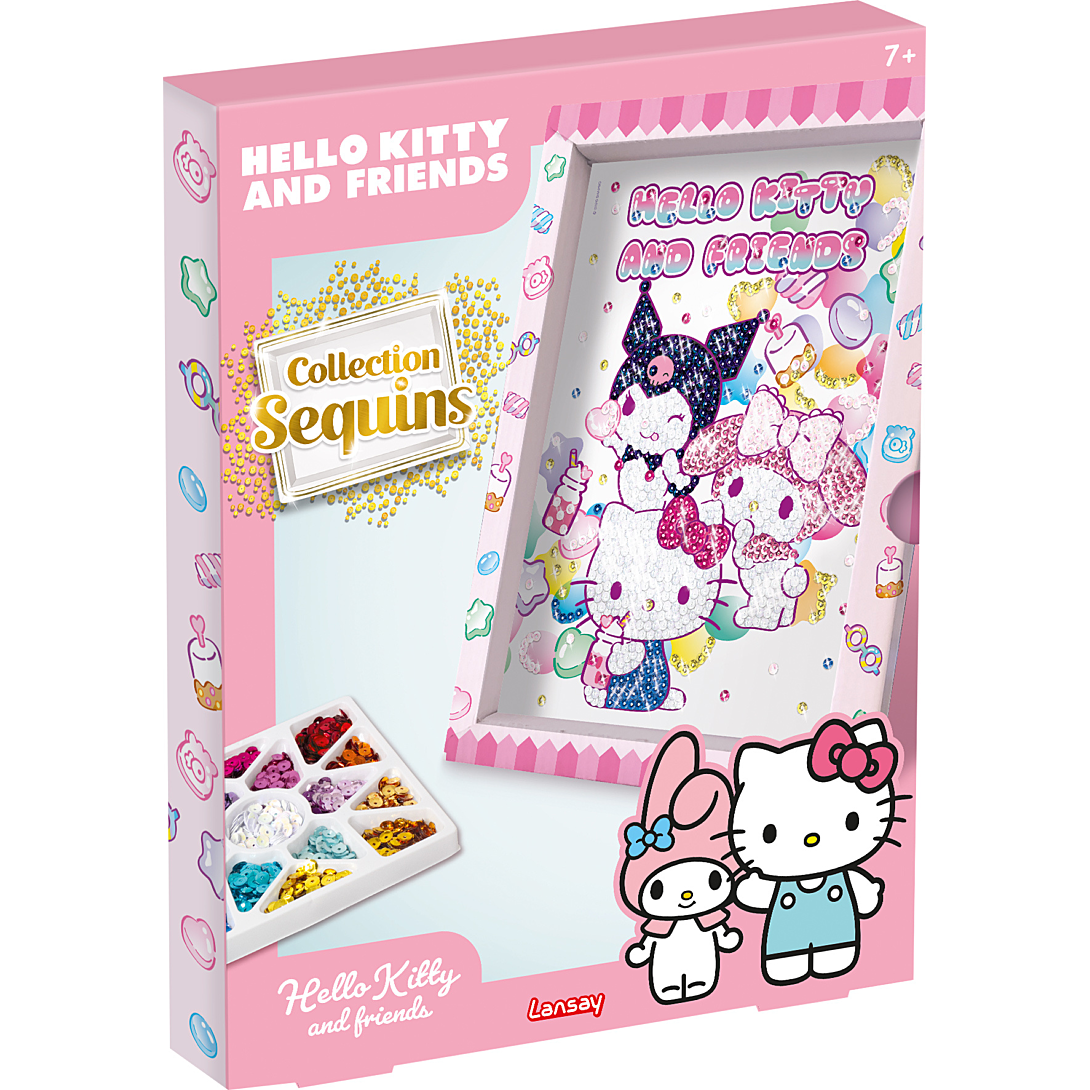 Jeu créatif LANSAY COLLECTION SEQUINS HELLO KITTY & FRIENDS Cadre en bois et illustration Dès - vue 3