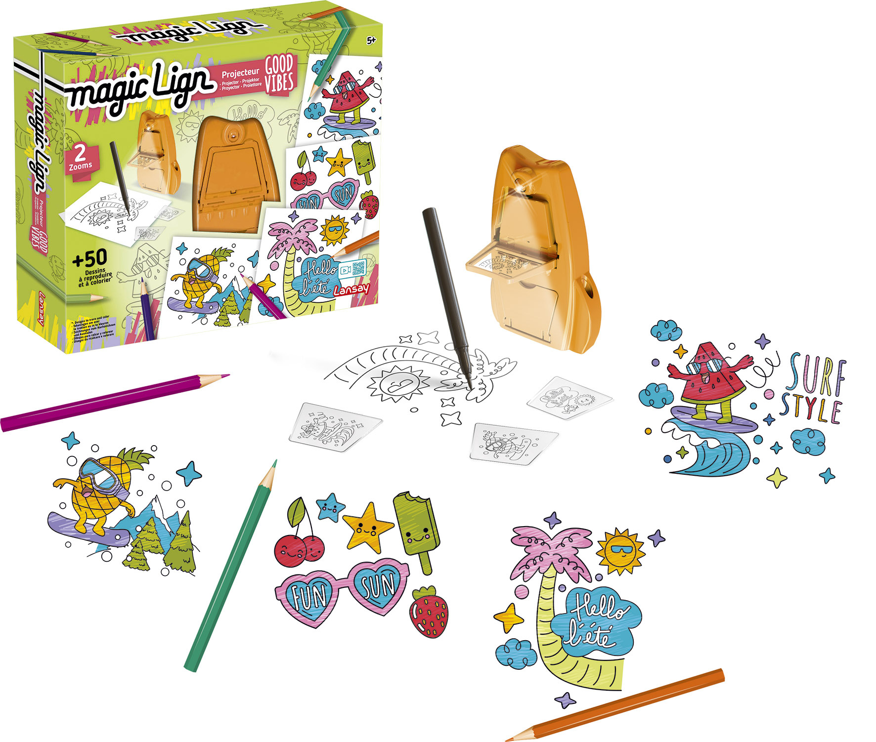 Projecteur LANSAY Magic Lign – 50 Illustrations, Compact Et Transportable - vue 2