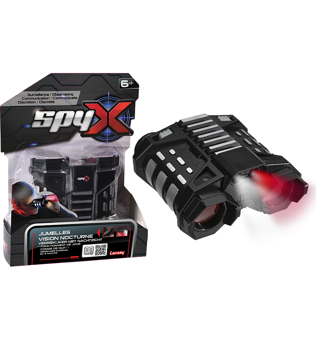 Spy X – Jumelles Vision Nocturne - Jouet d'Espion - Panoplie d'espionnage enfant - Dès 6 ans - Lansa