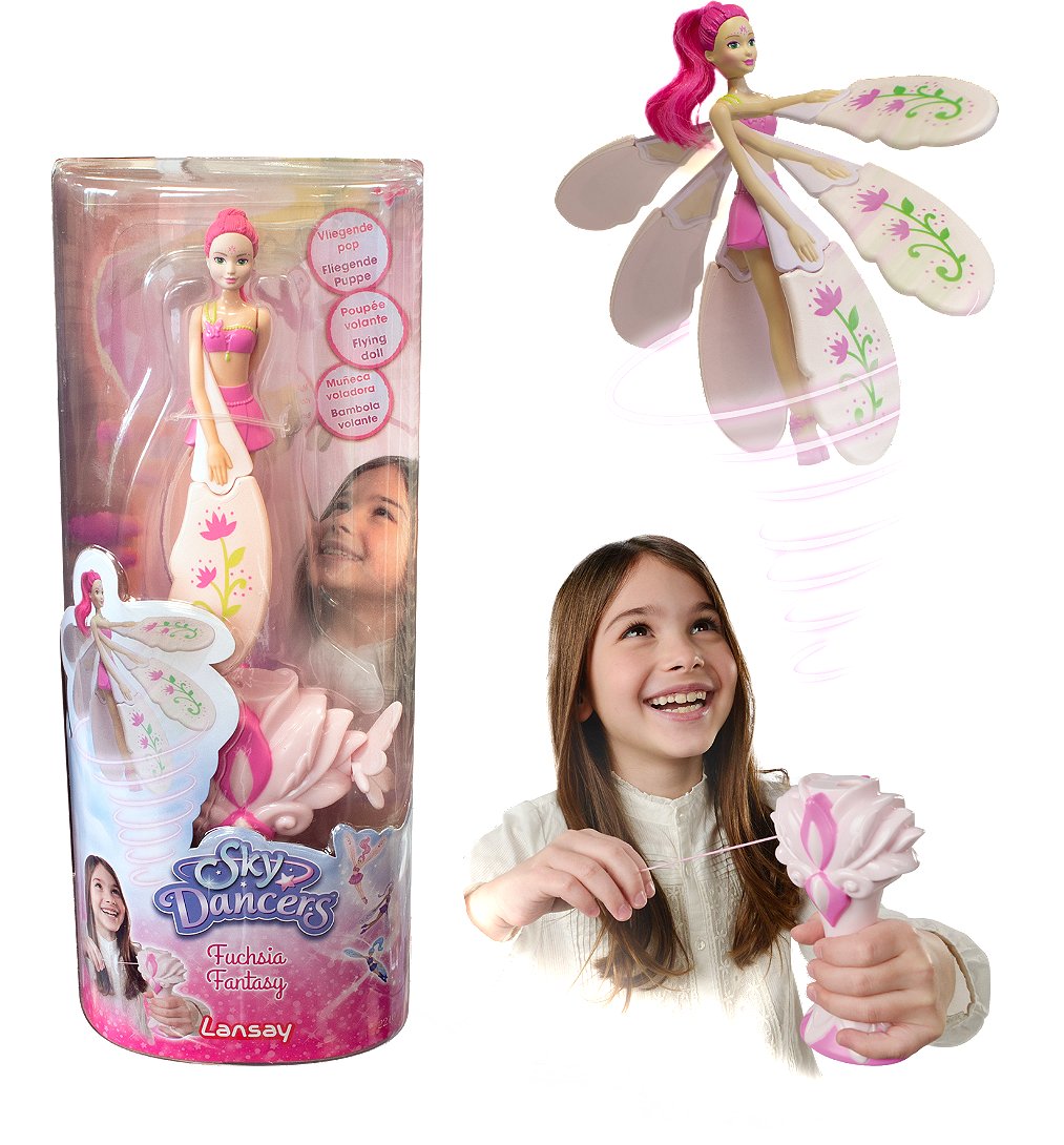 Sky Dancers - Fuschia Fantasy - Poupée Volante et son lanceur - Dès 6 ans - Lansay