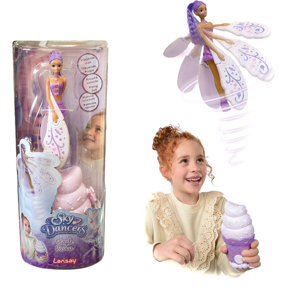 Sky Dancers - Purplelicious - Poupée Volante et son lanceur - Dès 6 ans - Lansay