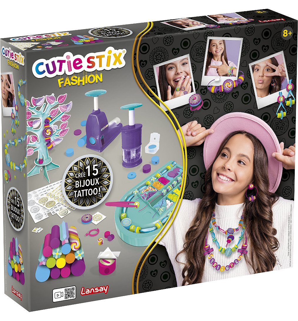 Cutie Stix - Atelier Bijoux de Créateur - Fabrication de bijoux enfants - Dès 6 ans - Lansay