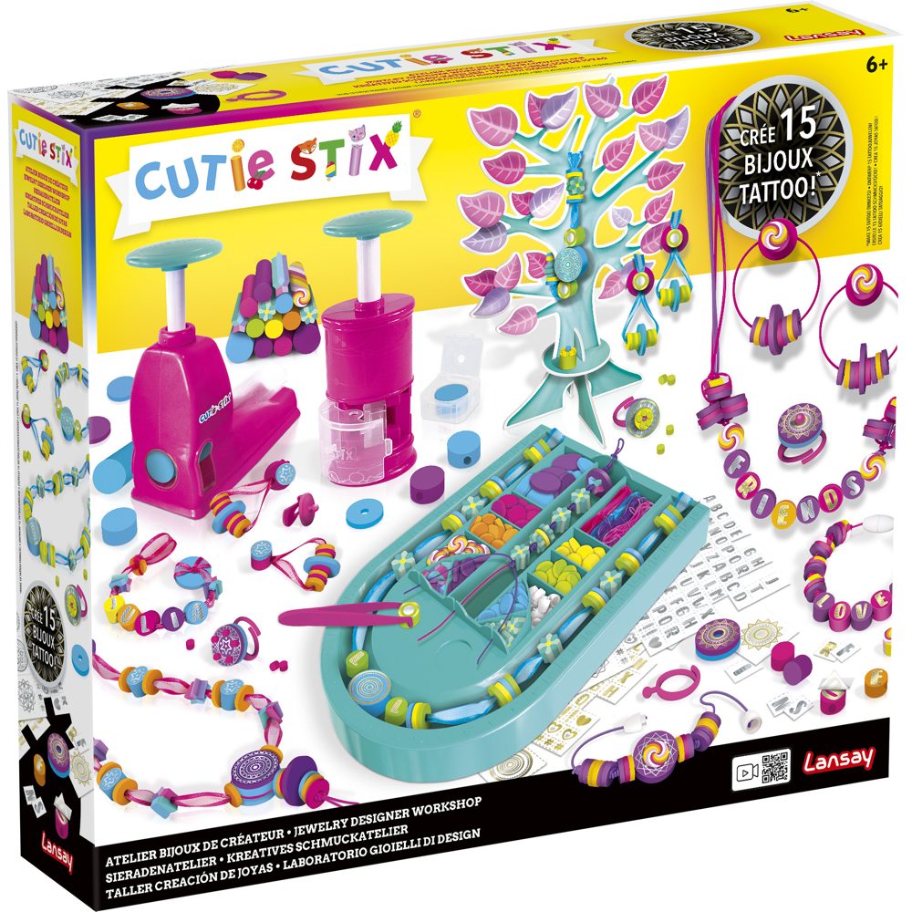 Cutie Stix - Atelier Bijoux de Créateur - Fabrication de bijoux enfants - Dès 6 ans - Lansay