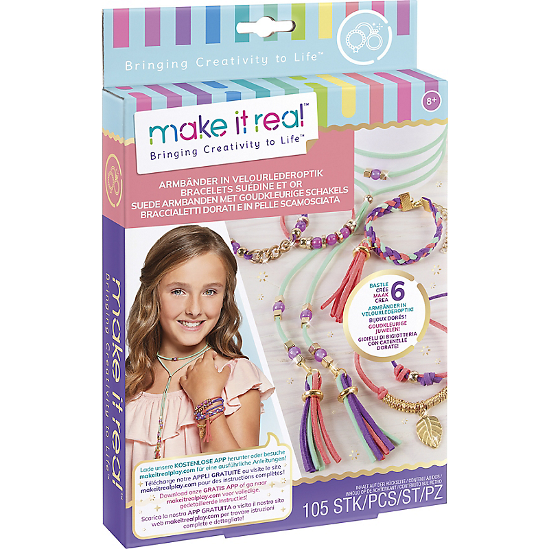 Make It Real - Bracelets suédine et or