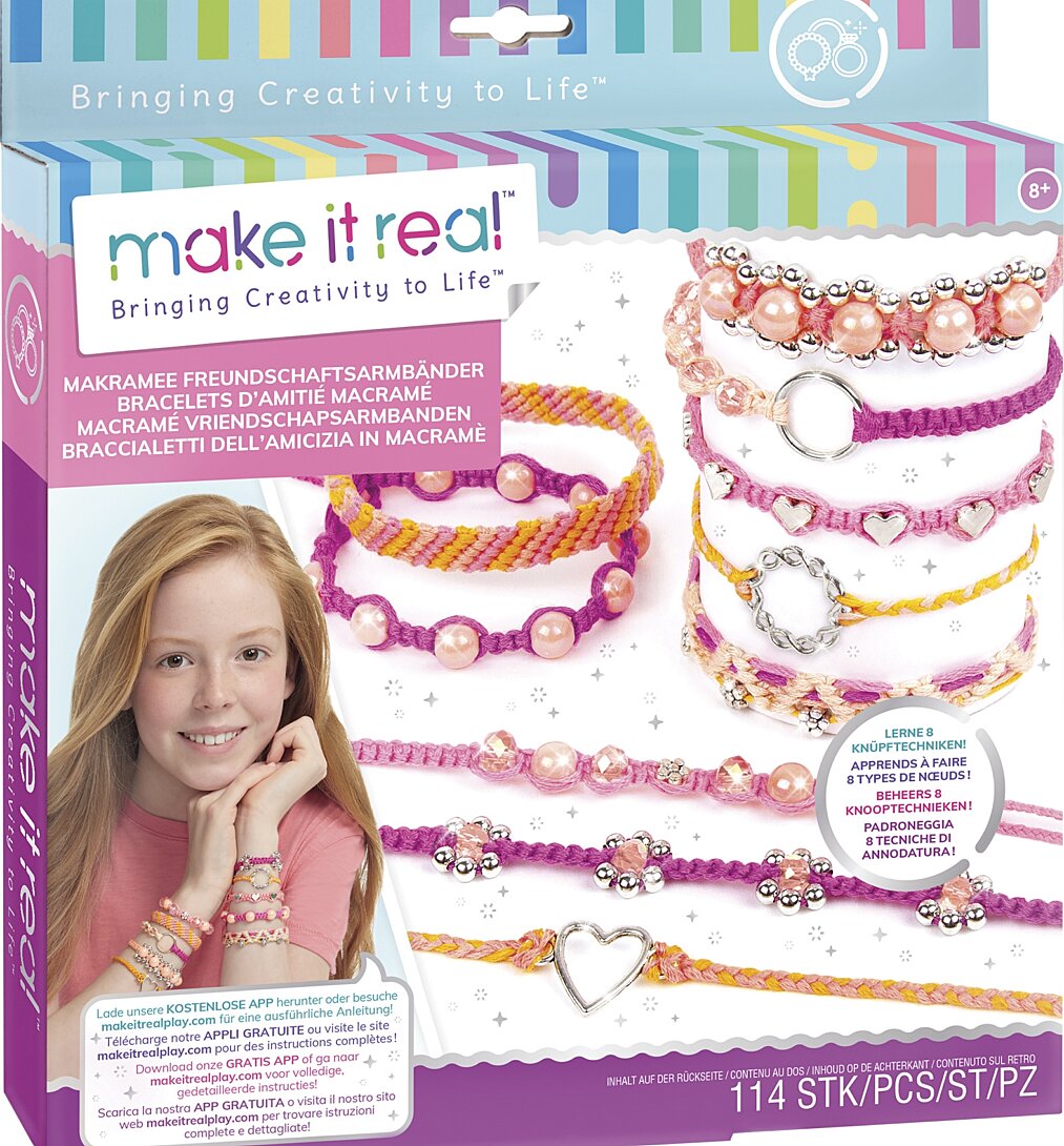 Make It Real - Bracelets d'Amitie - Fabrication de bijoux enfants - Dès 8 ans - Lansay