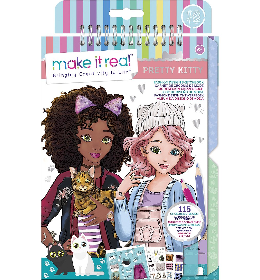 Jeu créatif Lansay Carnet de croquis Make it real Pretty Kitty - vue 2