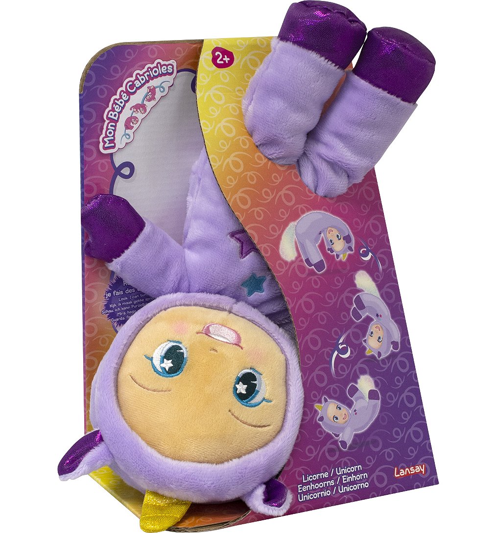 Mon Bébé Cabrioles et ses Copains - Lulu la Licorne - Peluche à fonction - Dès 2 ans - Lansay