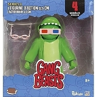 Gang Beasts - 1 Figurine d'Action 11,5 Cm - Green Dino - Personnages de Jeux Vidéos - Dès 8 ans - La