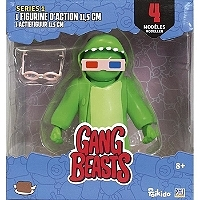 Gang Beasts - 1 Figurine d'Action 11,5 Cm - Green Dino - Personnages de Jeux Vidéos - Dès 8 ans - La
