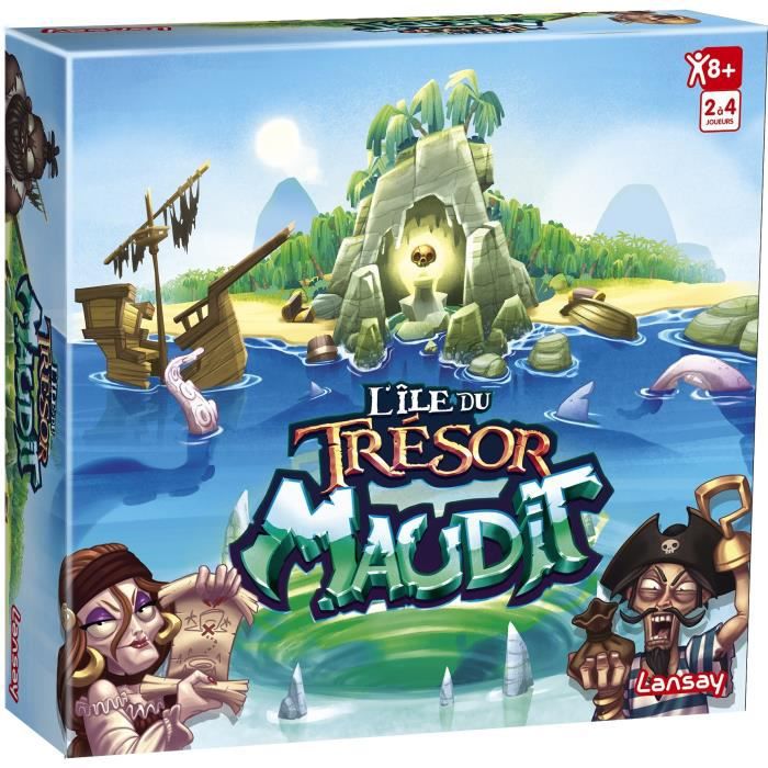 L'Île du Trésor Maudit - Jeu de société - Stratégie entre Amis ou en Famille - Dès 6 ans - 2 à 4 jou