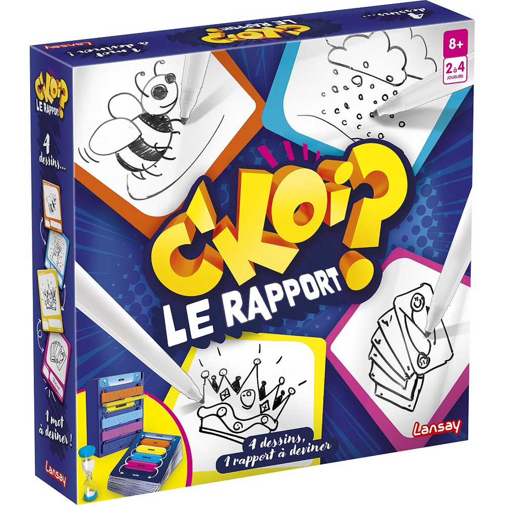 C'Koi Le Rapport ? - Jeu de société - Jeu d'ambiance - Dès 8 ans - De 2 à 4 joueurs - Lansay