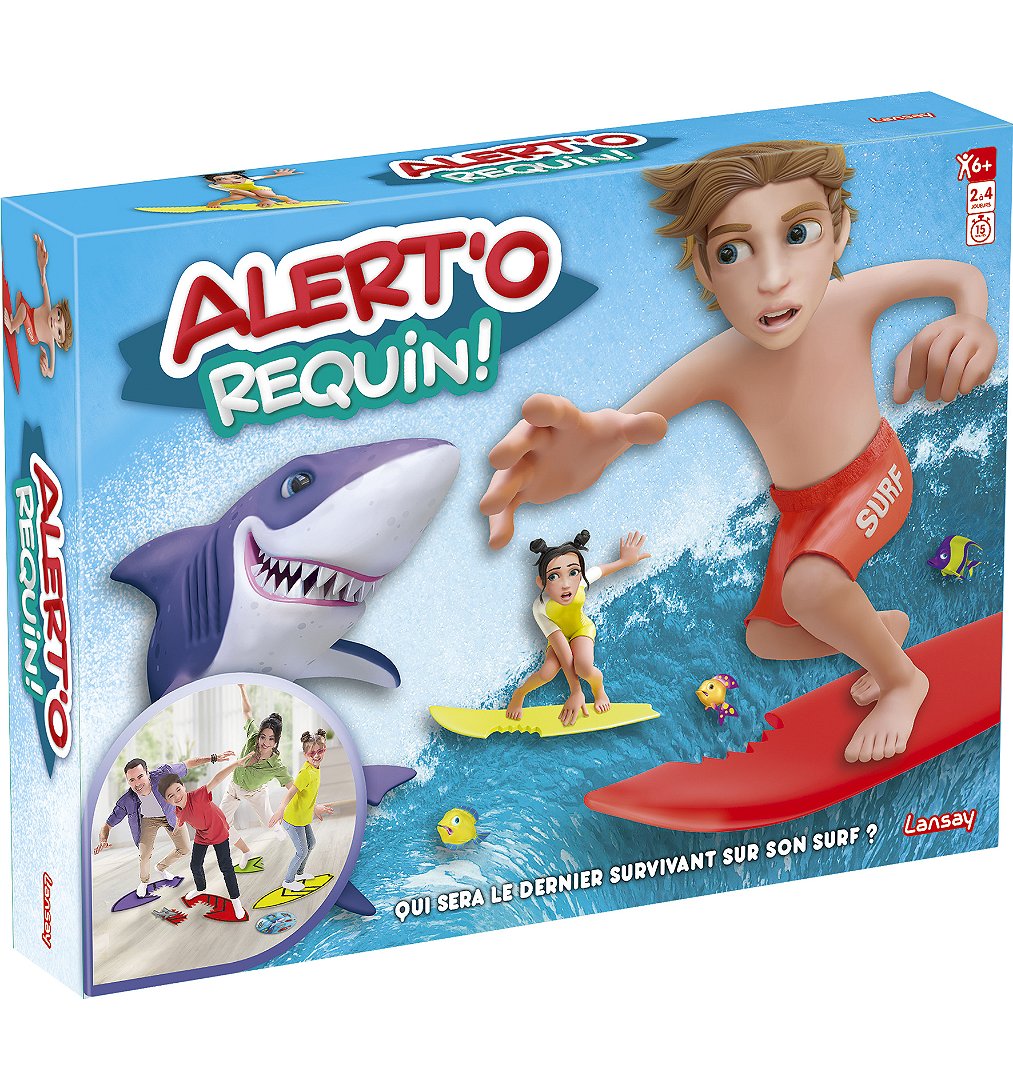 Alert'O Requin ! - Jeu de société - Jeu d'ambiance - Dès 5 ans - 2 à 4 joueurs - Lansay