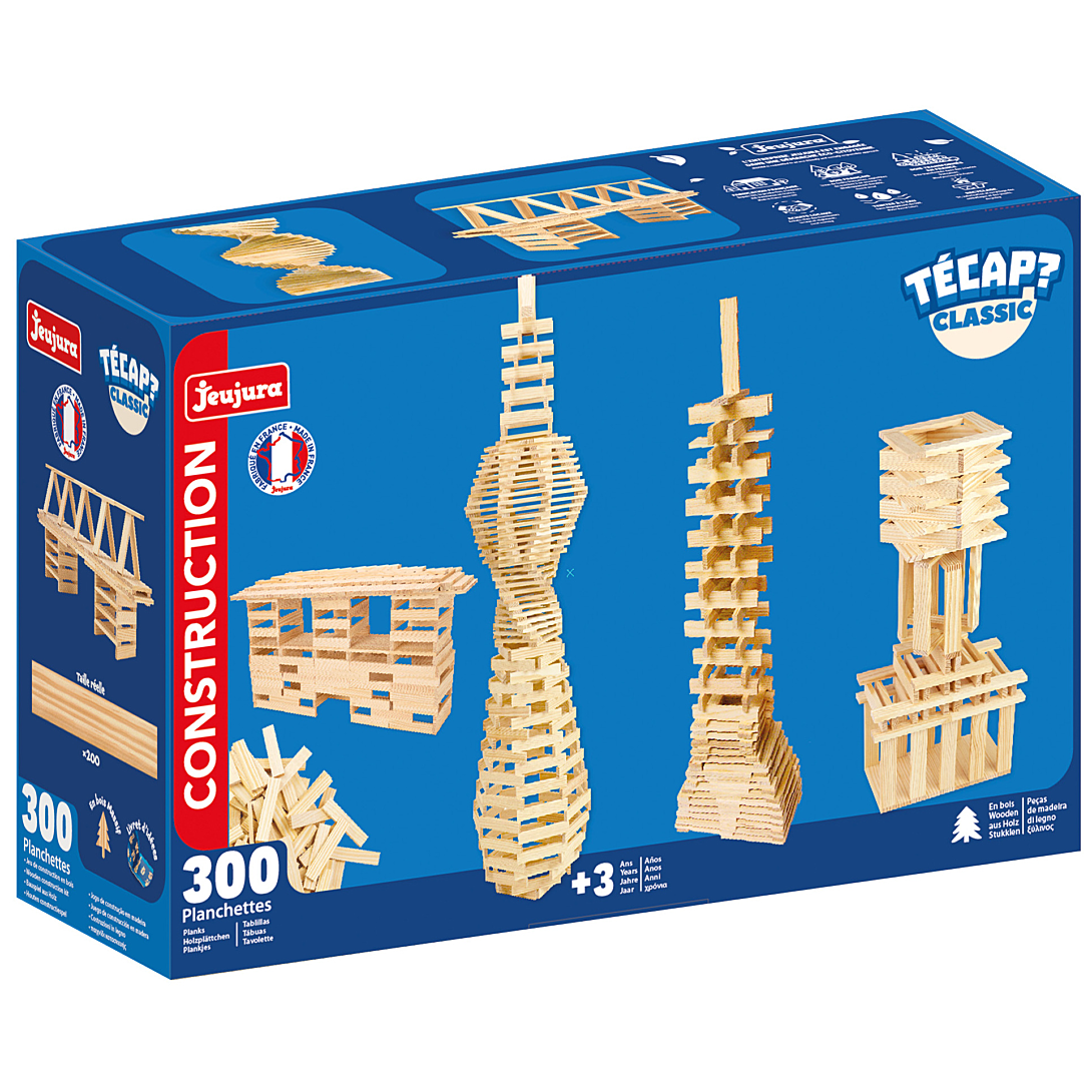 Jeu de construction en bois JEUJURA TéCap Classic 300 pièces bois naturel Neuf - vue 7