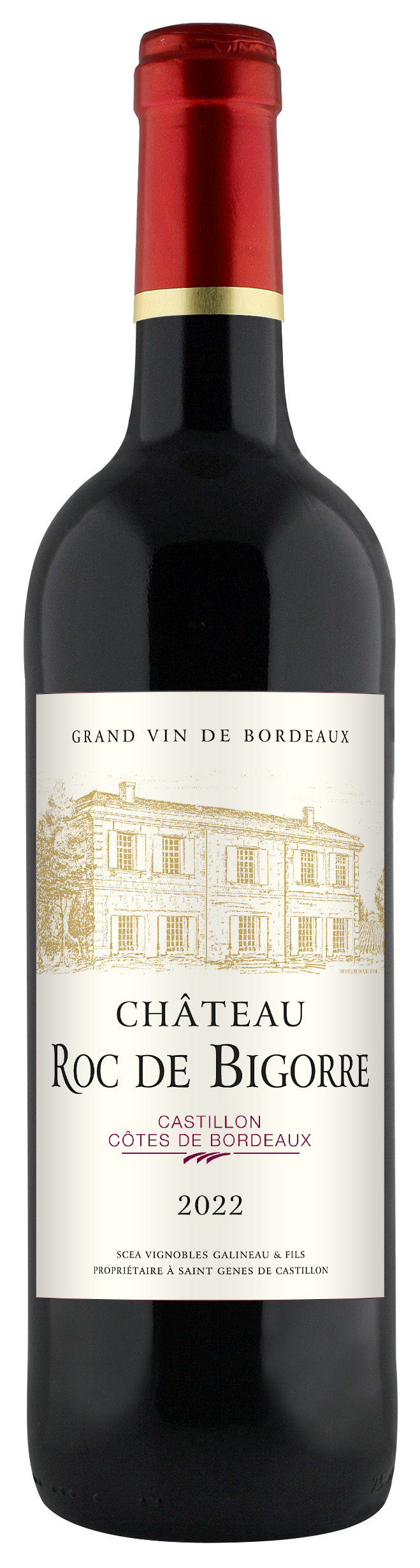 Château Roc de Bigorre, 2022 - Castillon Côtes de Bordeaux AOP - Rouge - 75 cl